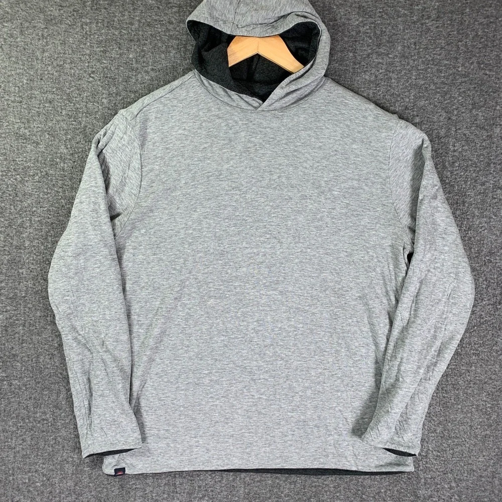 Faherty Hoodie Men Extra Large Reversible Cloud Gray Soft Pullover